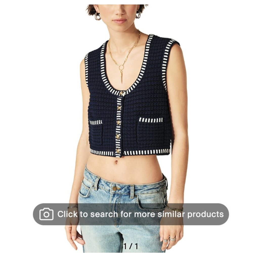 BA&SH Cardigan Gustave Marine In Blue